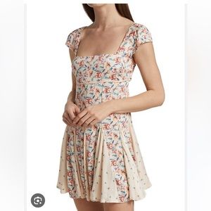 𝅺FREE PEOPLE DRESS CAP SLEEVES BACKLESS FLORAL SIZE M